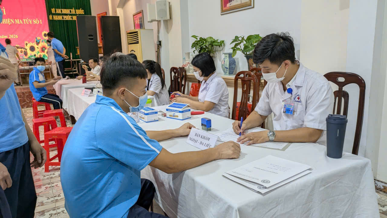 Bệnh viện CATP: Khám sức khoẻ định kỳ cho học viên tại cơ sở cai nghiện ma tuý số 1 và 2